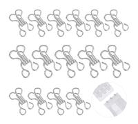 Ymapinc 100Pcs Hooks and Eyes for Sewing - Hook and Eye Closures for Clothing, Bra Hooks Replacement, Bra Clasp Hook for Straps Invisible Safety Buckle - Silver