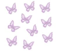 Ymapinc 10pcs Purple Butterfly Hair Clips for Women - 2-layer Embroidery Lace Hair Bow Pins Elegant Butterfly Clips for Wedding Dating Accessories