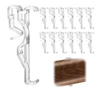 Ymapinc 12Pcs 2.5 Inch Clear Valance Clips for Blinds, Hidden Mini Blind Brackets Replacement Horizontal Clips for Home Window Shop Office (Transparent Plastic)
