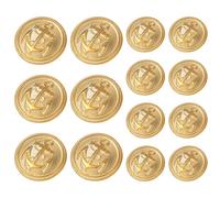 Ymapinc 14pcs Metal Gold Blazer Buttons Set - 18mm & 23mm Gold Buttons for Suits, Jacket, Coats & Uniforms