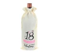 Ymapinc 18 Not a Day Over Fabulous Wine Gift Bag with Drawstring - Perfect 18th Birthday Gifts & New Beginnings Present for Son Daughter
