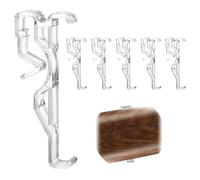 Ymapinc 2.5 Inch Valance Clips for Blinds, Clear Plastic Hidden Blind Clips Replacement Parts, Mini Blind Brackets, Window Hooks (6 PCS)