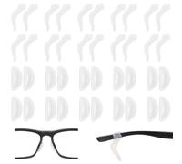 Ymapinc 20Pairs Eyeglass Ear Grips and Nose Pad Sets, Anti slip Silicone Ear Hook Replacement Holder behind the ears, Nose Pads Grippers to Stop Glasses from Sliding