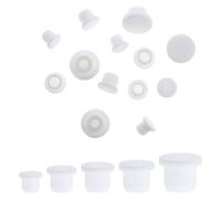 Ymapinc 25 Pcs Salt and Pepper Stoppers Plugs Silicone Water Bottle Stopper Replacement Plug (10 12 13 15 16 mm) Salt Shaker Plug for Pots Bottles Pipes