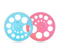 Ymapinc 2Pcs Circle Template for Drawing, Plastic Circle Stencil Geometric Ruler for Drafting Painting, Large Small Drawing Tool for School Office Supplies