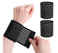 Ymapinc 2Pcs Elastic Wrist Brace, Adjustable Breathable Protector Support Compression Band for Sports Running Fitness Hiking Basketball, Relief Pains of Sprain (Spandex Black)