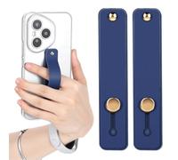 Ymapinc 2Pcs Phone Loops for Back of Phone Strap Grip Holder, Silicone Kickstand Cellphone Finger Loop Grip for Most Mobile Phones and Cellphone Case, Navy Blue
