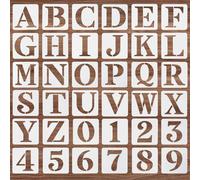 Ymapinc 36 Pcs 2 Inch Letter and Number Stencils, Reusable Plastic Alphabet Spray Paint Stencils for Painting on Wood Wall Rock Chalkboard Door Porch Signage DIY Craft Decoration