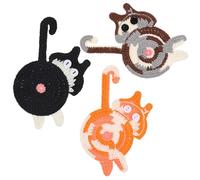 Ymapinc 3Pcs Cute Cat Coaster - 16x10cm Non-Slip Handmade Cute Knitted Coasters, Hot Drinks Cup Coffee Coaster Desk Decor, Gifts for Women Housewarming Tabletop Home Office Use