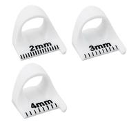 Ymapinc 3PCS Edge Stitch Lock & Sewing Gauge, 2/3/4mm Quilting Rulers/Quilters Ruler, Blanket Stitch Thumb Guide for Straight Seams, Sewing Accessories (Embroidery/Quilting Kit, White Plastic)