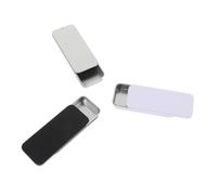 Ymapinc 3Pcs Small Tins With Lids, Waterproof Slide Top Metal Tin Mini Pill Storage Box Candy Small Container Fit in Pocket Purse for Traveling Outdoors(Black, White, Silver)