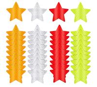Ymapinc 40Pcs Reflective Stickers for Clothing Kids, Star Shape Reflector Stickers for Kids, Safety Reflective Stickers, Waterproof Safety Helmet Stickers for Vehicles, Bicycles and Motorcycles