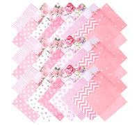 Ymapinc 42Pcs Pink Charm Packs for Quilting - 13.5x13cm Pre-Cut Fabric Squares for Sewing Work, Cute Floral Patchwork Cotton Fabric Squares DIY Craft Bundle
