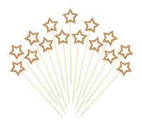 Ymapinc 50-PCS Gold Star Cocktail Picks, 14cm Extra Long Decorative Toothpicks for Appetizers, Fruit Skewers for Party, Club Fancy Tooth Picks