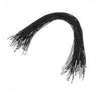 Ymapinc 50pcs Black Elastic Rope Strap with Metal Ends, 11.8 Inch Soft Elastic Cord Bands for Crafts, Hat Extender, Mask Lanyard, Fasten Book Binding, Party DIY Craft, Black String