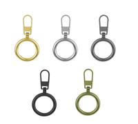 Ymapinc 5PCS Round Zipper Pulls Replacement Detachable Tab Repair Slider for Small Hole Zippers - Sliders for Jackets, Coats, Suitcases, Backpacks, Handbags, Purses