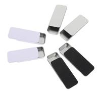 Ymapinc 6 PCS Small Metal Tins with Lids, Waterproof Slide Top Metal Storage Box Set for Candy, Gum, Mint & Crafts. Tiny Pill Tins, Small Tin Boxes, Fit in Pocket/Purse, Black, White, Silver