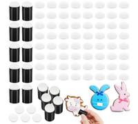 Ymapinc 80Pcs Face Paint Daubers Set, 10 Finger Applicators with 70 Replacement Makeup Sponges, Painting Tool for Crafts Drawing