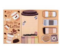 Ymapinc Coffee Cute Sticky Notes for Coffee Lover, Personalized Sticky Notes Pop-Up Self-Adhesive Notepad Cool School Supplies Appreciation Gifts for Teacher