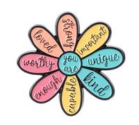 Ymapinc Funny Pin Badges for Lanyards, Mental Health Pin Badge, Enamel Badges, Cute Pins for Lanyard & Flower Pins for Clothes, Bags & Backpacks, Enamel Badge Cute