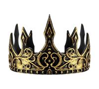 Ymapinc Gold Crown for Men, Adjustable Kings Crown Adult King Costume,Gold Tiara, Medieval Kings Headwear, Prince Crowns, Cosplay Royalty Retro Halloween Accessories