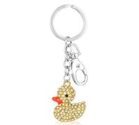 Ymapinc Gold Rubber Duck Keychain Cute Yellow Rubber Duck Keyring, Bling Cute Crystal Keychain for Women, Accessories Purse car Key Chain Jewelry Gifts for Girls and Women