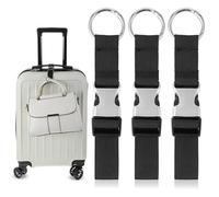 Ymapinc Jacket Holder Strap, 3 Pcs Add A Bag Luggage Straps Adjustable Suitcase Connecting Straps Accessories,Make Your Hands Free Connecting Luggage,Easy to Carry Your Extra Bags, Black