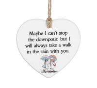 Ymapinc Maybe I Can't Stop the Downpour Gift, Relaxation Gifts For Women Enhance Friendship during Difficult Times, Ceramic Hanging Gift That Embodies Sisterhood Helping Get Through Tough Times
