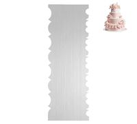 Ymapinc Metal Cake Scraper,8.66 * 3.07 Inch Pointed Buttercream Scraper Decorating Tools with Jagged Edge Stainless Steel Combs for Cakes Mousse Icing Pastry Essential Baking Tools