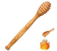 Ymapinc Olive Wood Honey Dipper, 6.3 Inch Wooden Honey Spoon Dipper for Jars, Small Stirre Sticks Ideal for Tea & Kitchen Use