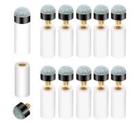 Ymapinc Pool Stick Tips Replacement Kit,10 Set 12mm Pool Cue Tips Replacement Kit with White Stick Ferrules, Screw-On Billiard Cue Tip