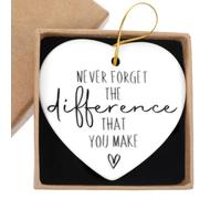 Ymapinc Thank You Gifts for Friends Never Forget the Difference You Made Acrylic Heart Decoration Keepsake Retirement Appreciation Gifts for Coworkers Respect the Maker Sign