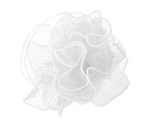 Ymapinc White Pearl Mesh for Bouquet, 4 Yard Flower Wrapping Paper for Bouquet Bride Wedding Gift Pearl Floral Packaging Mother's Day - Wrinkled Translucent Design - 366 x 27 cm