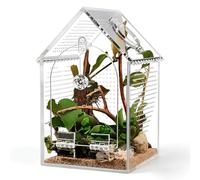 Ymbriton Clear Acrylic Reptiles Habitat Box with Ventilation Holes 12x12x20cm Reptiles Terrarium for Pets and Educational Use Simple Error Box