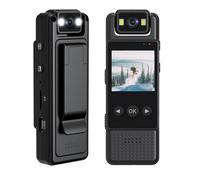 YMBZY 1080P Mini Body Camera, Portable Mini Body Cam with 6 Hours Video Recording/180° Rotating Lens, Wearable Sport Action Camera for Outdoor, Riding, Lecture,Security