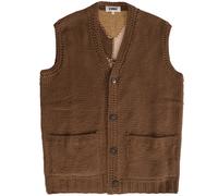 YMC Appalachian Handknit Waistcoat - Brown - P8UAE-20 APPLACH KNIT Co