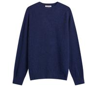 YMC Men's Suedehead Crew Neck Jumper Blue