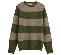 YMC Men's Suedehead Stripe Jumper Green/Brown