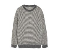 Ymc T Shape Striped Wool-blend Jumper - Grey - M