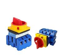 YMD11-100A 3P 4P Isolator Switch DC Disconnect Load Break ON-OFF Rotary Cam LW30-100 1Pcs(3P 6Terminals)