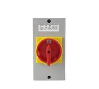 YMD11-63D ON-OFF Two Positions Isolator Disconnect Switch 63A 3P Padlock Cam Changeover With IP65 Box Enclosure(Black Base 3P)