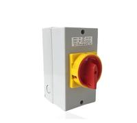 YMD11-63D ON-Off Two Positions Isolator Disconnect Switch 63A 3P Padlock Cam Changeover with IP65 Waterproof Box Enclosure(Black Base 3P)