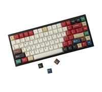 YMDK 102 Keys Cherry Profile Keycaps - Retro Fog Light Soft Jade Theme, PC Top Print for 61/64/68/84/87 MX Mechanical Keyboards