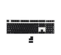 YMDK 104 Key SA Profile ANSI ISO Double Shot Shine Through Ball Shape Keycaps Suitable for Standard MX 104 87 61 Keyboard (Black)