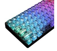 YMDK 114 Keys Transparent Keycaps Diamond Crystal Clear Key Caps Unengraved PC for Mechanical Keyboard