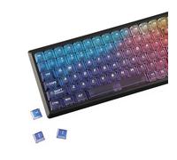 YMDK 115 Keys Grapes Color Gradient Keycaps Frosted Cherry Profile Shine Through PC Keycap for 61/64/68/84/87/96/104/108 MX Mechanical Keyboard