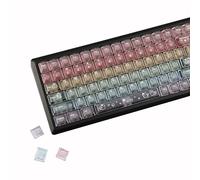 YMDK 115 Keys Milk Color Gradient Keycaps Frosted Cherry Profile Shine Through PC Keycap for 61/64/68/84/87/96/104/108 MX Mechanical Keyboard