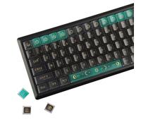 YMDK 120 Keys Moon Rhyme Frosted PC Keycaps, Cherry Profile Shine-Through UV Top Print Custom Keycap for 61/68/75/84/96/100/104 MX Mechanical Keyboards