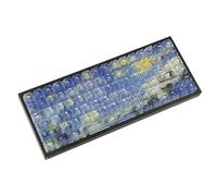 YMDK 122 Keys Frosted Clear Rose Sorrow Starry Sky Theme Keycaps PC Cherry Profile PC Shine Through Keycaps for 61/64/68/75/84/87 MX Mechanical Keyboard