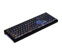 YMDK 128 Blue Peony Keycap Cherry Profile Double Shot Sidelit Shine Through PBT Custom Keycaps for MX Mechanical Keyboard